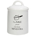 Barattolo sale cm 17 h Kitchen cool Ceramica Bianco Linea Ceramica