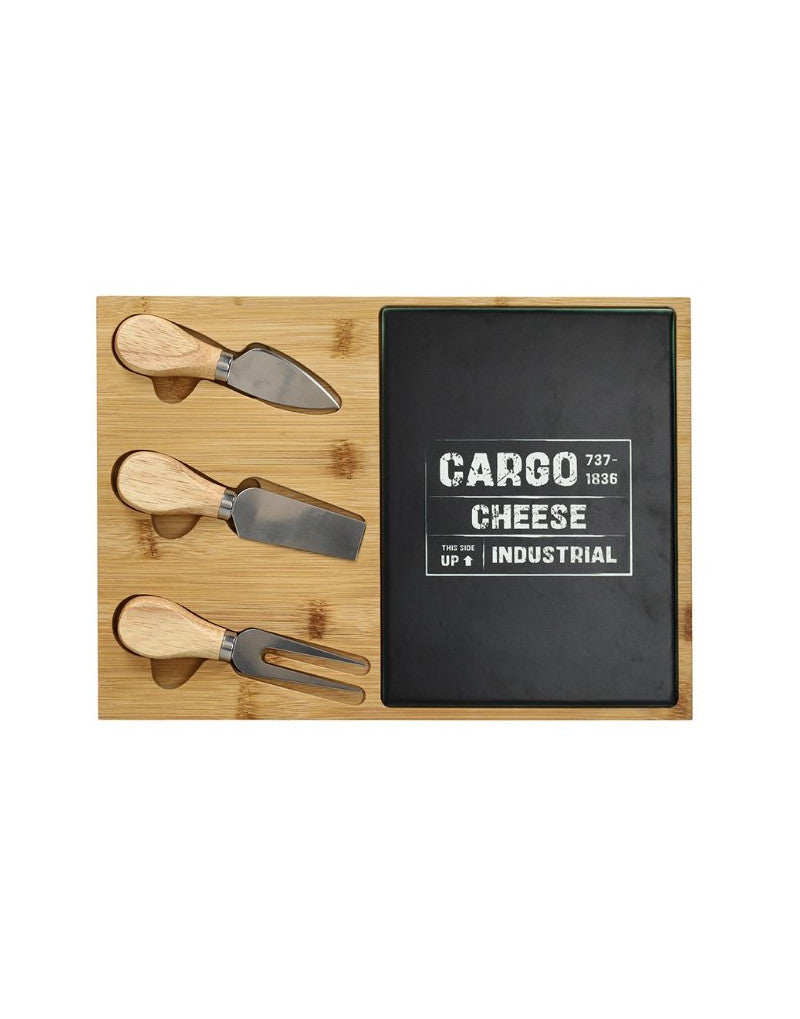    Tagliere formaggi con coltelli Serving Cargo Bambù marrone Andrea Fontebasso 1760
